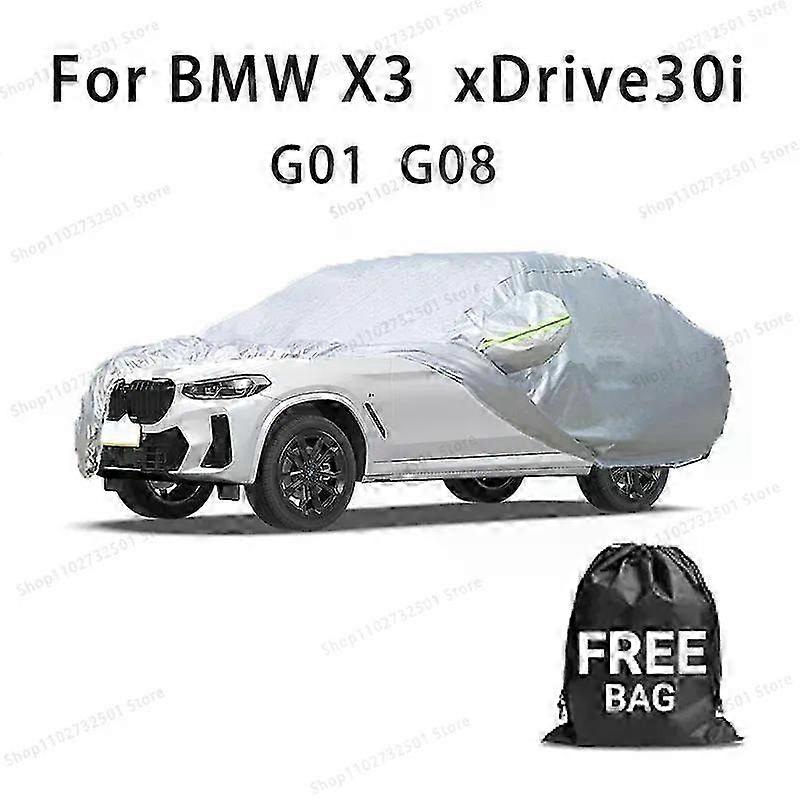 2025 Για BMW X3 xDrive30i G01 G08 Κάλυμμα αυτοκινήτου με αντανακλαστική λωρίδα Dustproof UV Scratch-Resistant Sunscreen Προστατευτικό κάλυμμα