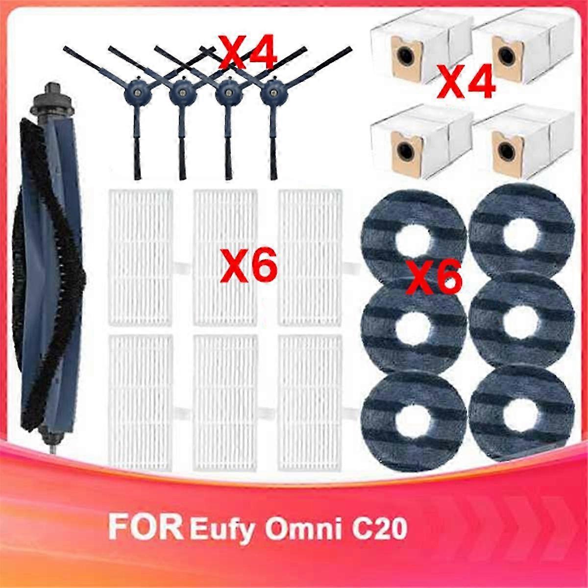 For Omni C20 Vacuum Accessories Replacement Parts Main Brush Side Brush Hepa Filter Mop Cloth Dust B Edition 0901