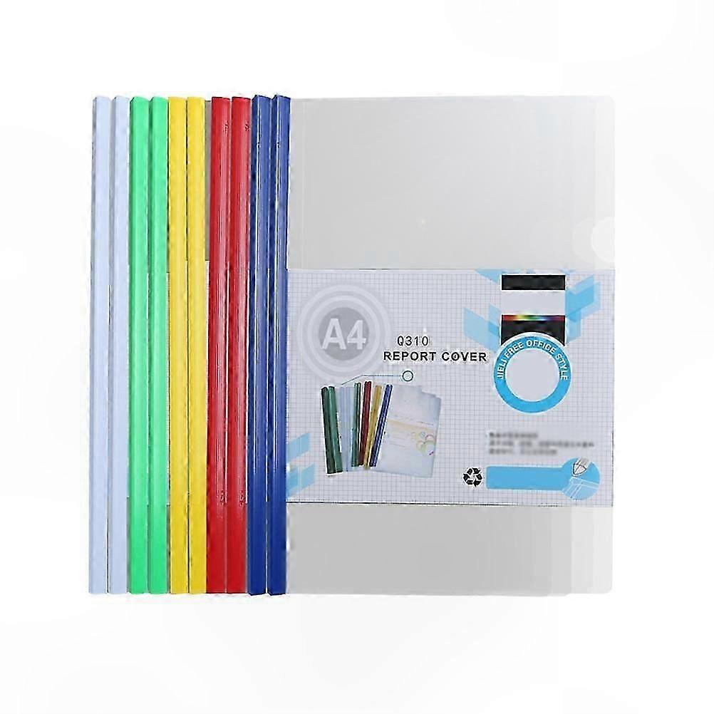 A4 Size Plastic Document Covers with Fasteners & Binder Clips for Organizing Files