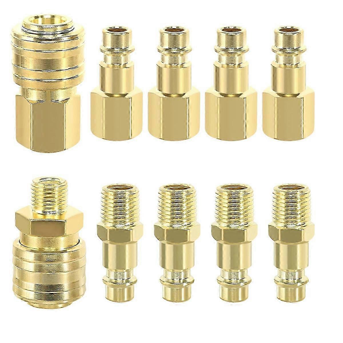 10Pcs Compressed Air Coupling 1/4inch Quick Coupling