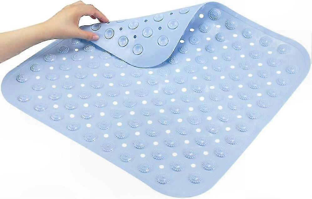 Non-Slip Square Shower Mat with Tray Insert for Safety and Comfort