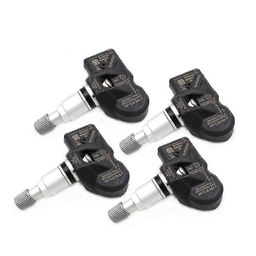 4 TPMS tire pressure monitoring system sensors: 433MHz, compatible with BMW 5, 6, 7, X1, X3, and X4