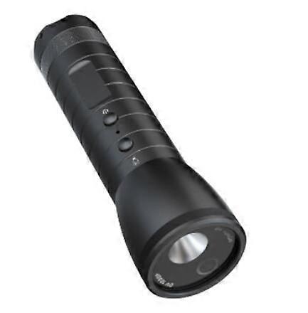 Flashlight Video Camera, 1080P 120 Wide Angle Video Camera with LED Flashlight, USB Rechargeable Torch, IP66 Waterproof, for Camping, Cycling(Black)