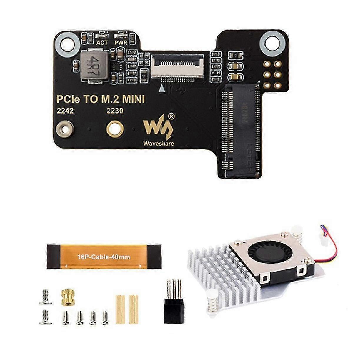 Adapter Board for PCIe to M.2 Mini with Cooler & NVMe Protocol Support