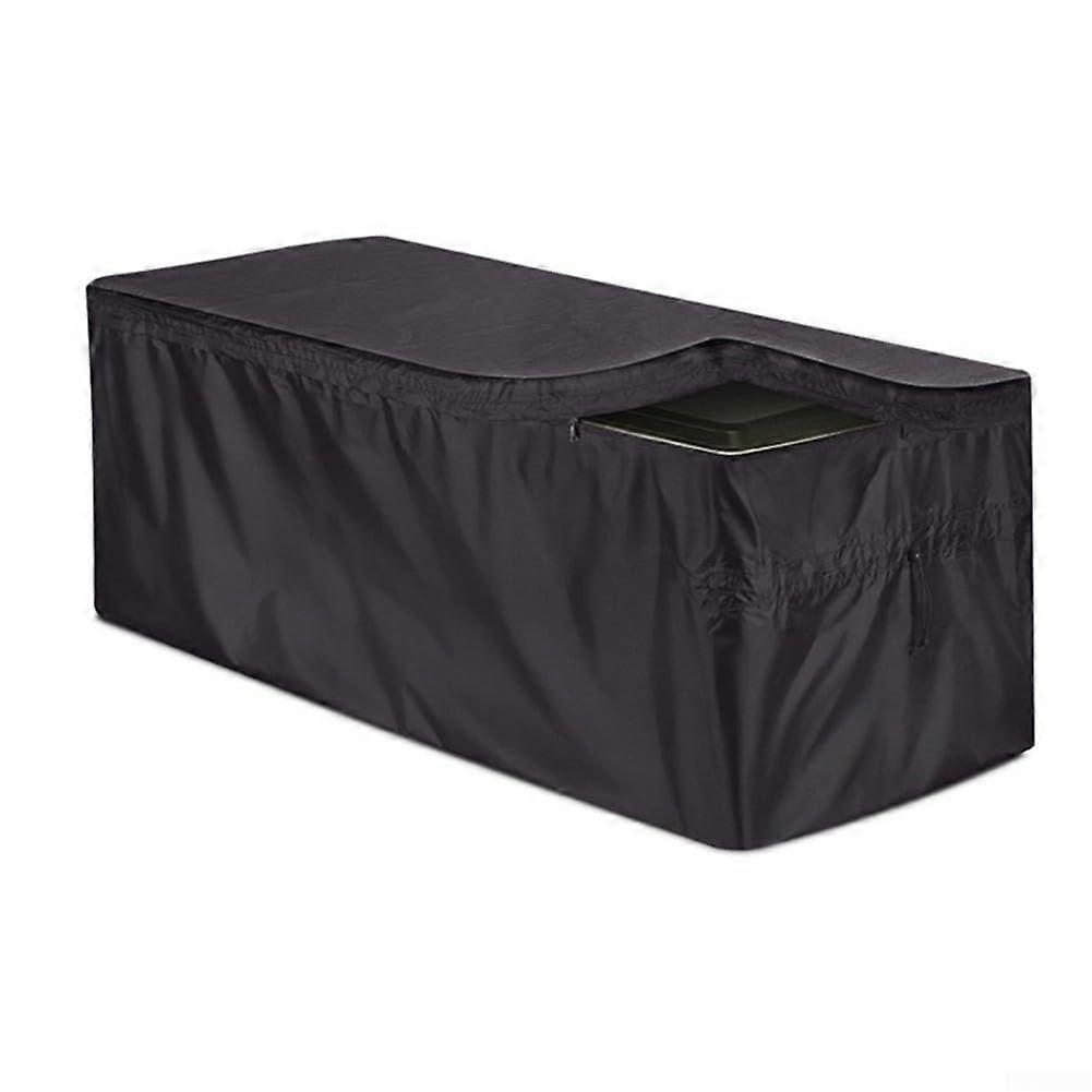 Outdoor Storage Box Cover 210D Oxford Fabric With Adjustable Drawstring And Quick Release Fasteners Includes Storage Bag Size M