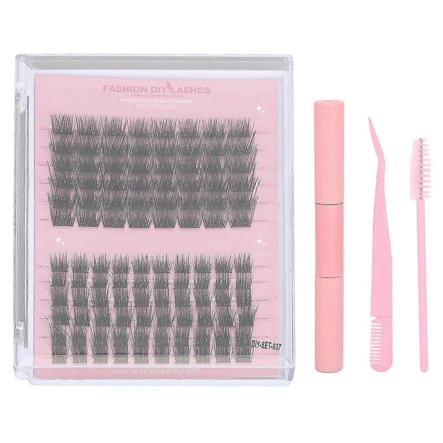 2025 Latest Model False Eyelash Kit 108 Cluster Individual Fluffy DIY Portable...