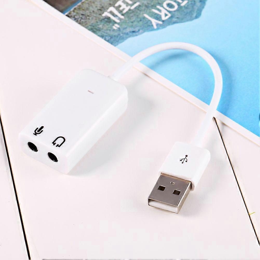 White USB 2.0 Channel Virtual 7.1 effect Xear 3D Audio Sound Card Adapter For XP