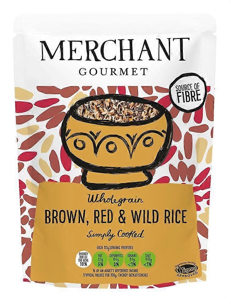 Merchant Gourmet Brown Red & Wild Microwaveable Rice 250g - 6 Pack