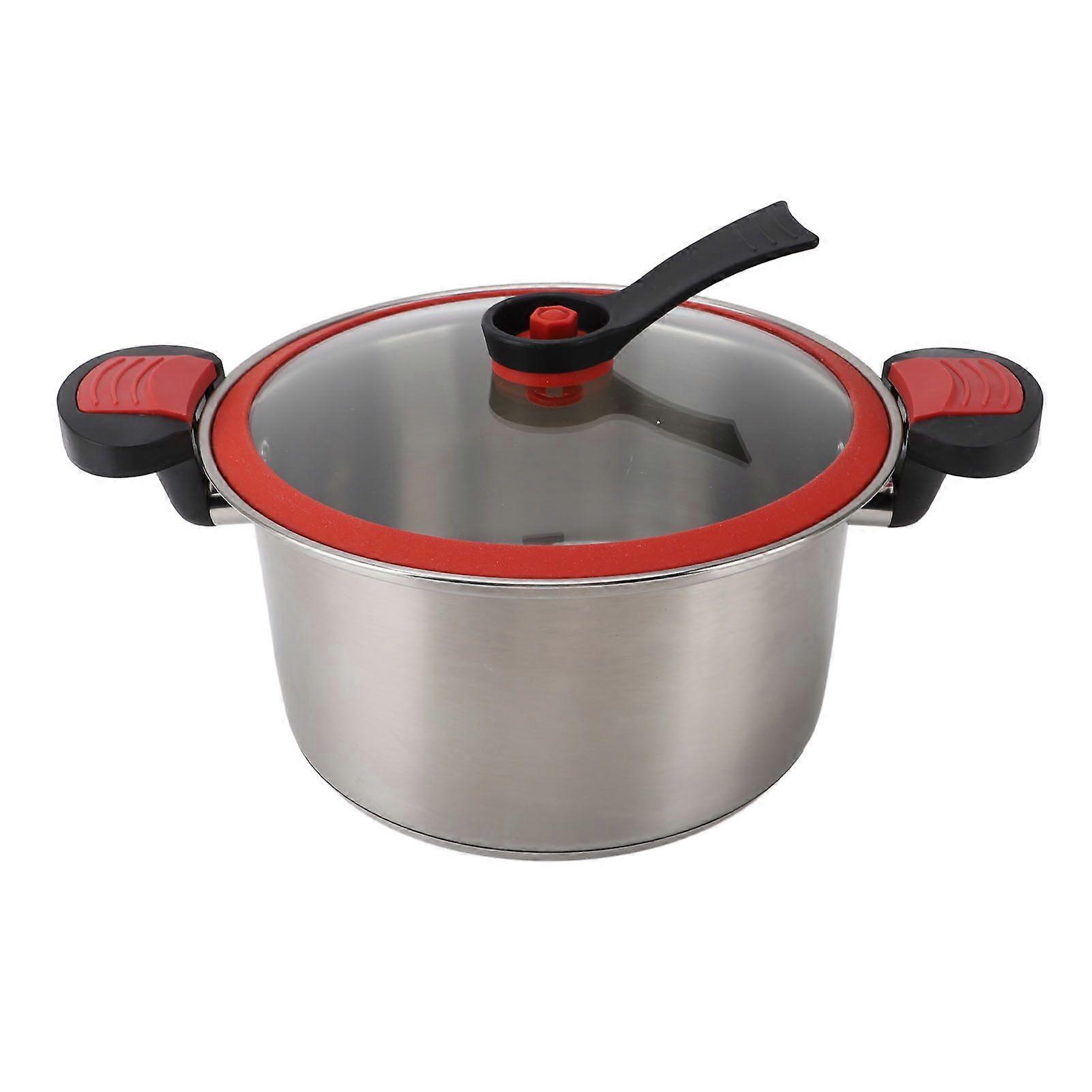 Autocuiseur universel en acier inoxydable 304 de qualité alimentaire, antidéflagrant, fond composé à micro-pression, grande capacité, marmite à soupe à double oreille, 5 L