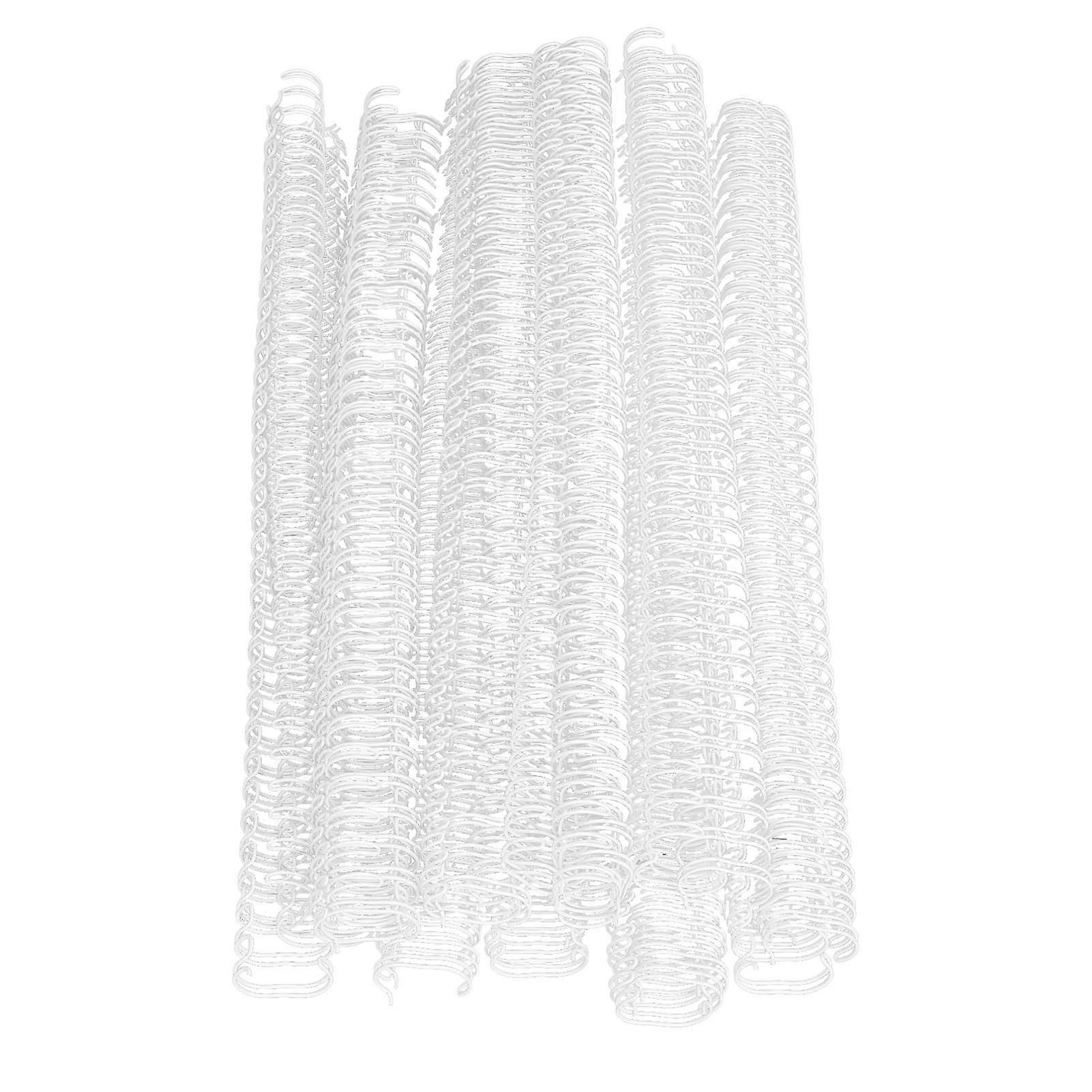 Lot de 100 fils de reliure A4, diamètre 1/2 po, 34 doubles boucles, pas 3:1, fil de fer enduit de nylon, blanc