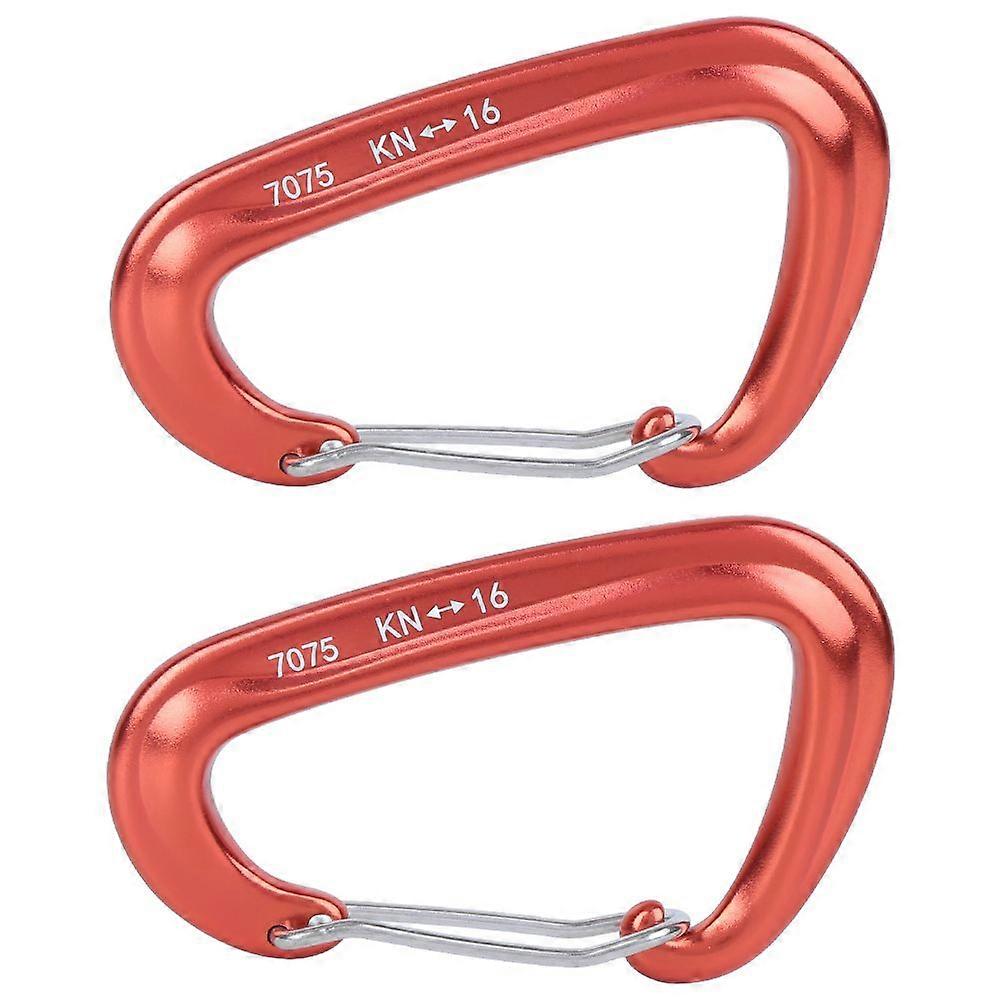 2PCS Outdoor Multifunction Hammock Hanging Buckle Swing Hook Climbing Safety BuckleRed