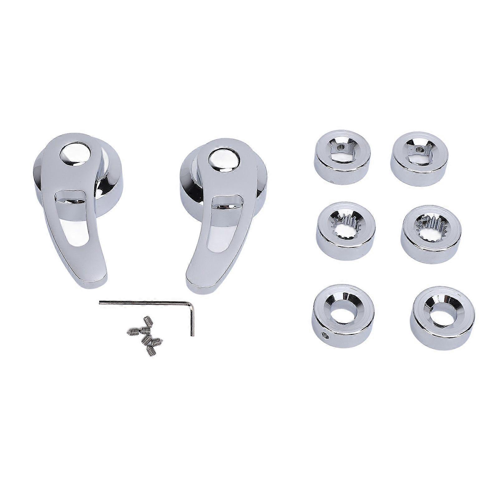 Window Crank Handle Kit 3-1/2in Retro Style Aluminium Alloy Universal Car Window Winder Riser for Hot Rod Kustom Electroplated