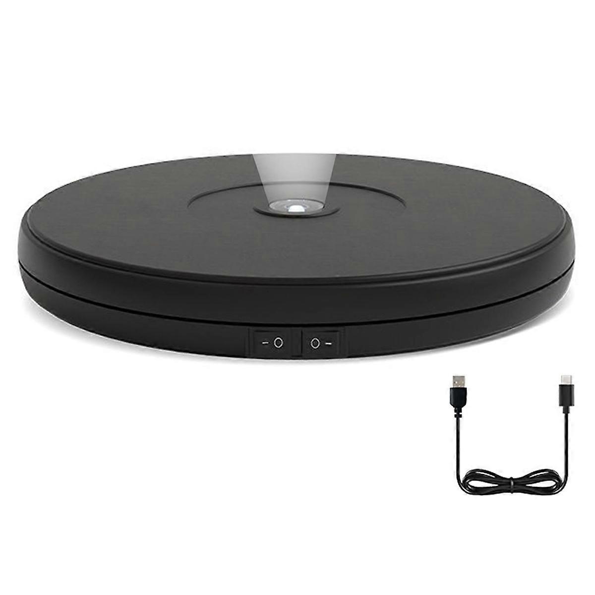 10inch LED Rotating Display Stand, 360 Motorized Turntable with Lights, 22lbs Capacity Electric Spinner Base