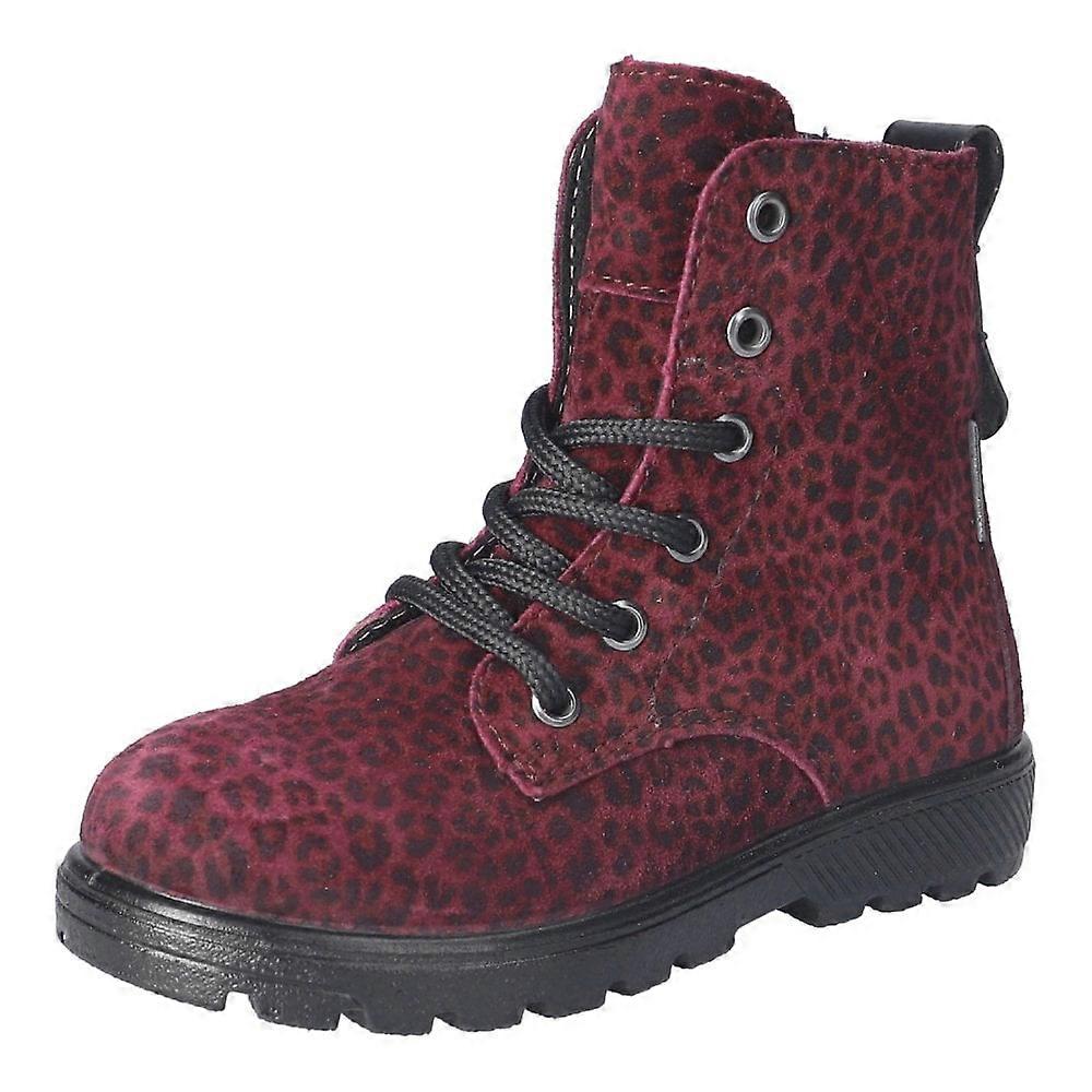 Kids Ricosta Anni Tex Lined Zipped & Laced Boot In Merlot