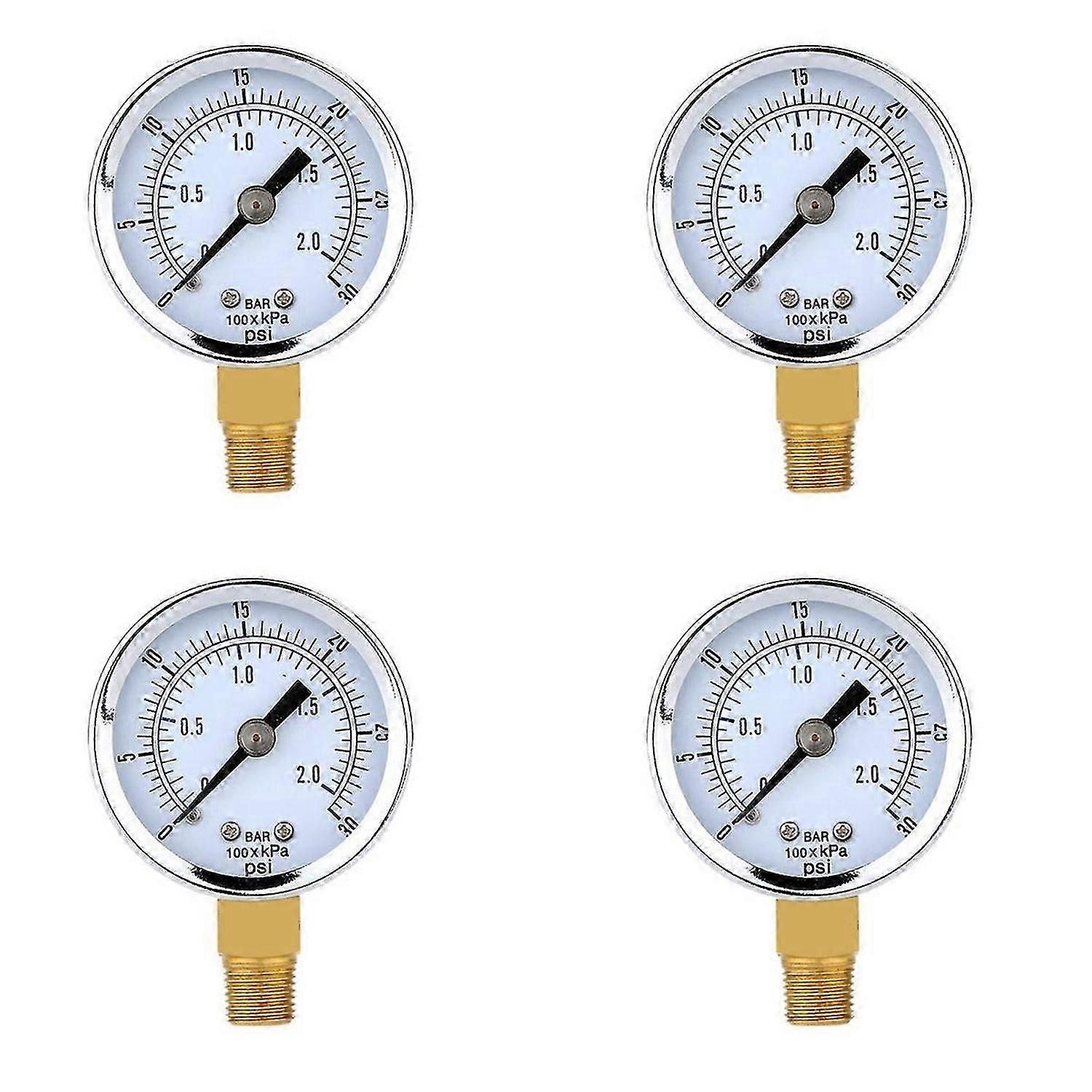 0 - 30 psi 0 - 2bar Mini Dial Manometer Gage Doppelskala Schwarz