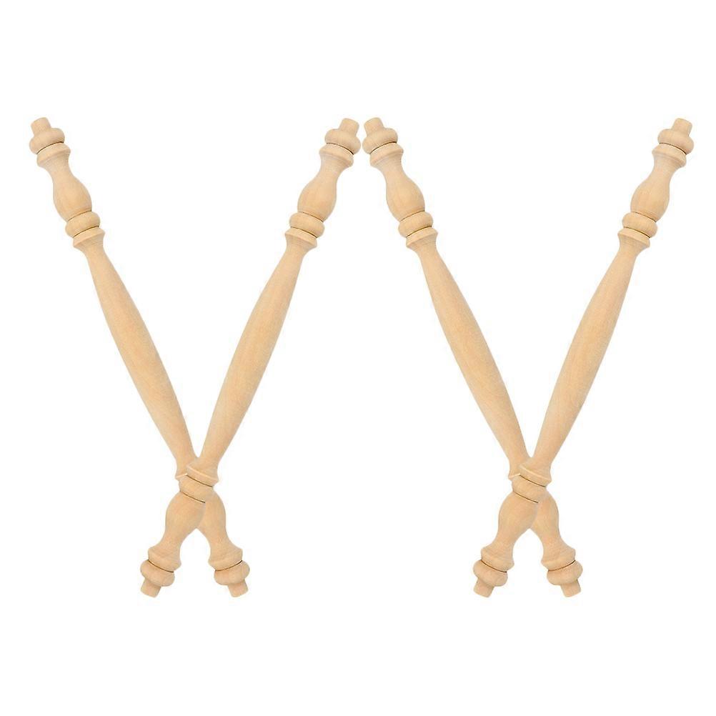 Wood Balusters Roman Column for Cabinet Use 12Pcs Unfinished Decorative Spindles