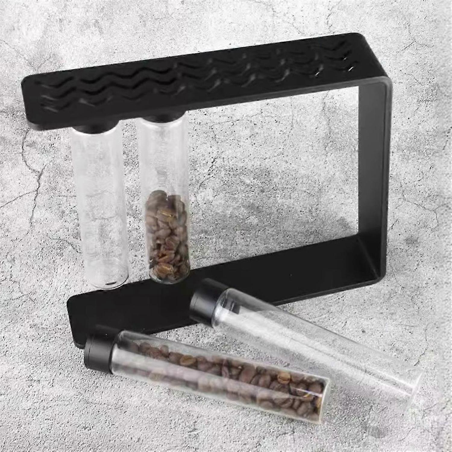 Magnetisk kaffebönförpackningsflaska provrörsglasdisplayställ