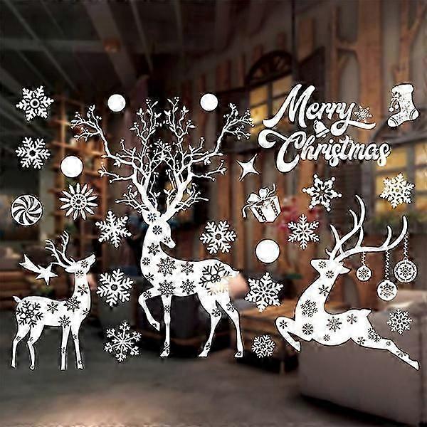 Christmas Snowflake Window Clings Stickers for Glass Xmas Wall Decals Decorations