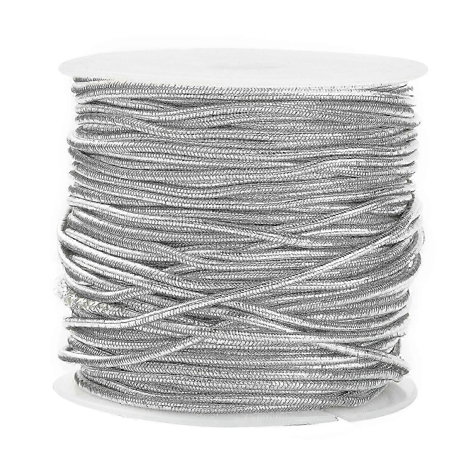 21Yards/20m Elastic Cord Beading Cord Thread 1mm Silver Bead Cord