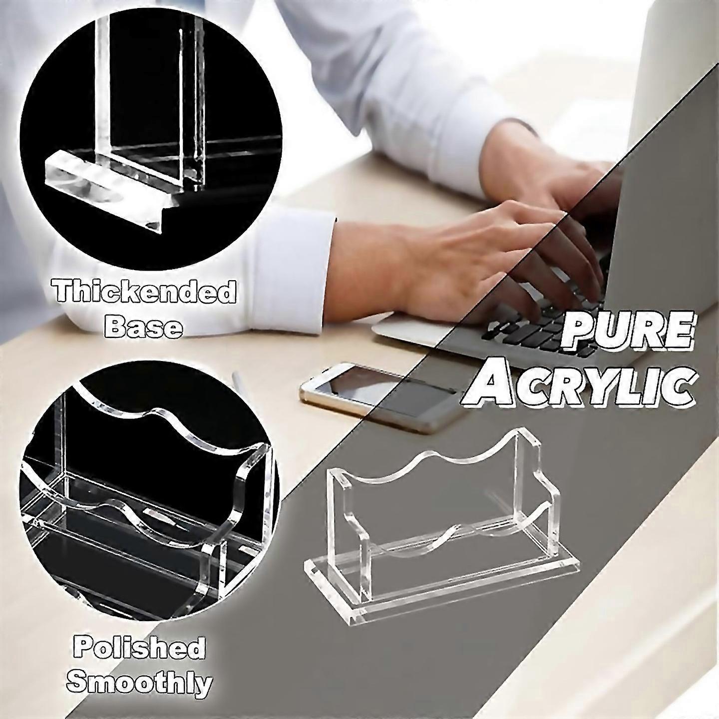 For Clear Horizontal Business Card Holder Stand For Desk Organizer