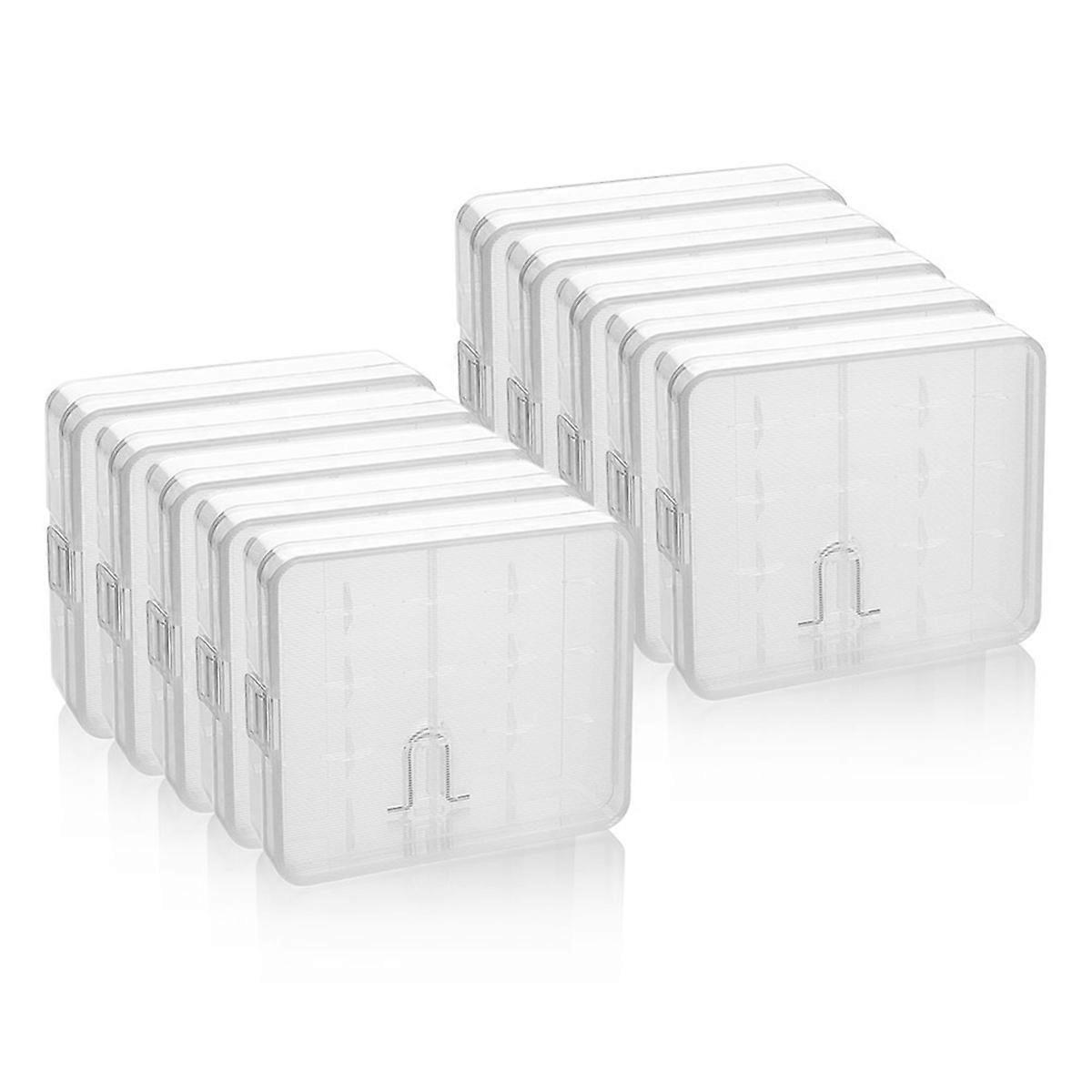10pcs 4 Slots 18650 Battery Case Battery Protecte Container