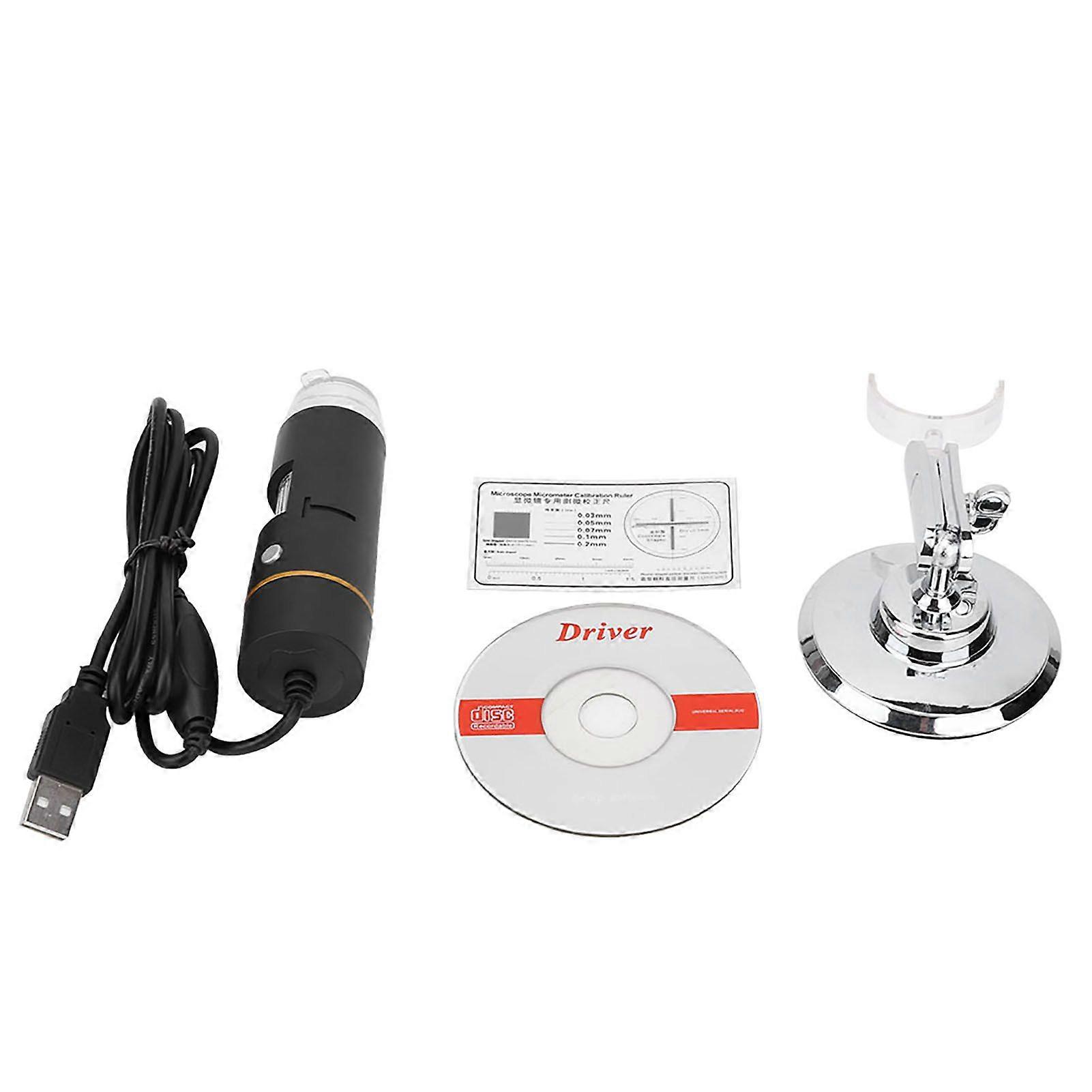 300,000 Pixels Digital Microscope USB HD 1000X PCB Magnifier with 8 Led Lights and Microscope Stand