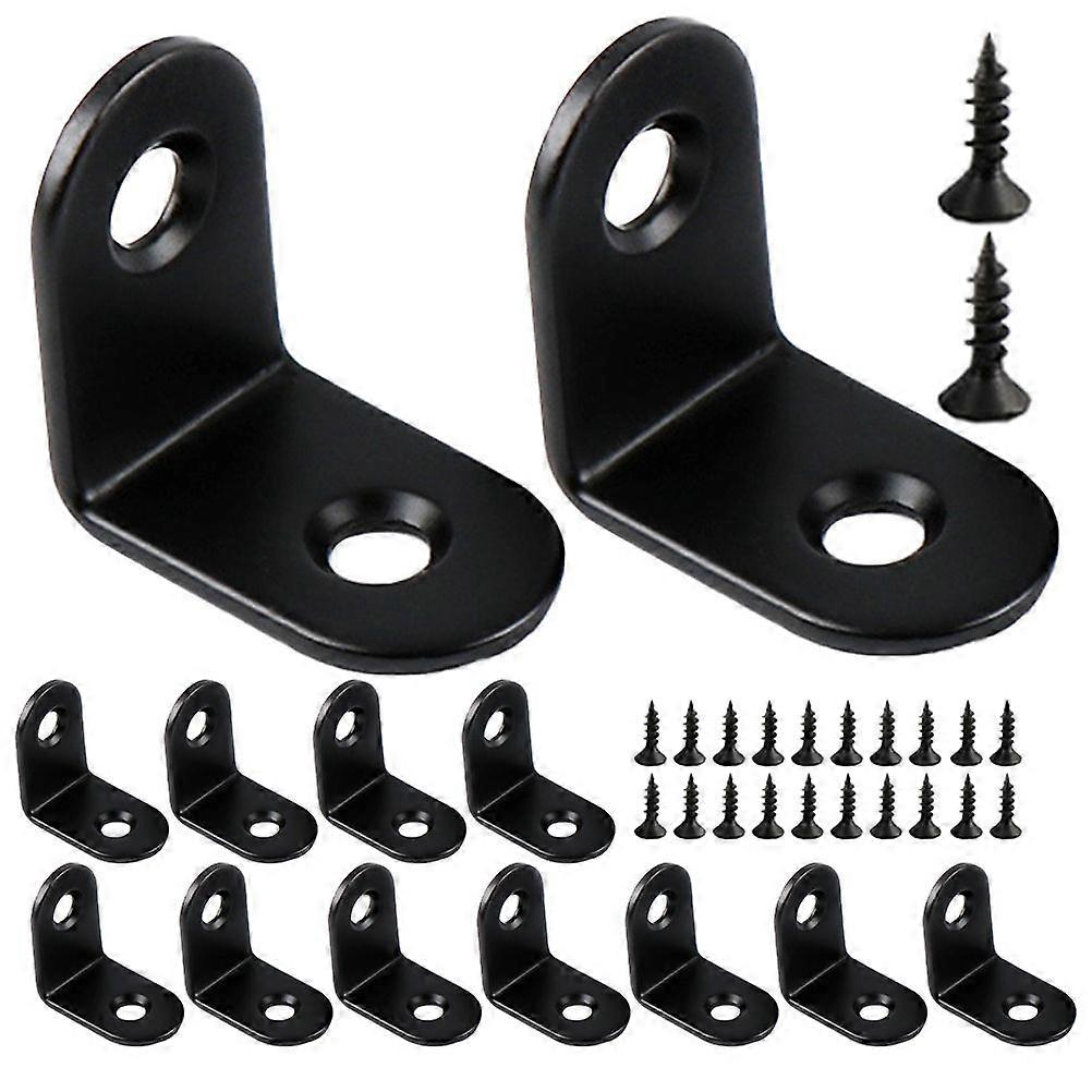 20pcs Corner Brackets L Brackets Cabinet Shelf Brackets L-shaped Right Angle Bracket