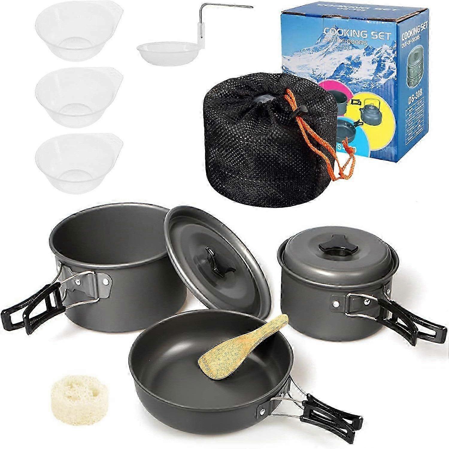 Outdoor Cooking Essentials: Pot Set & Camping Accessories Bundle