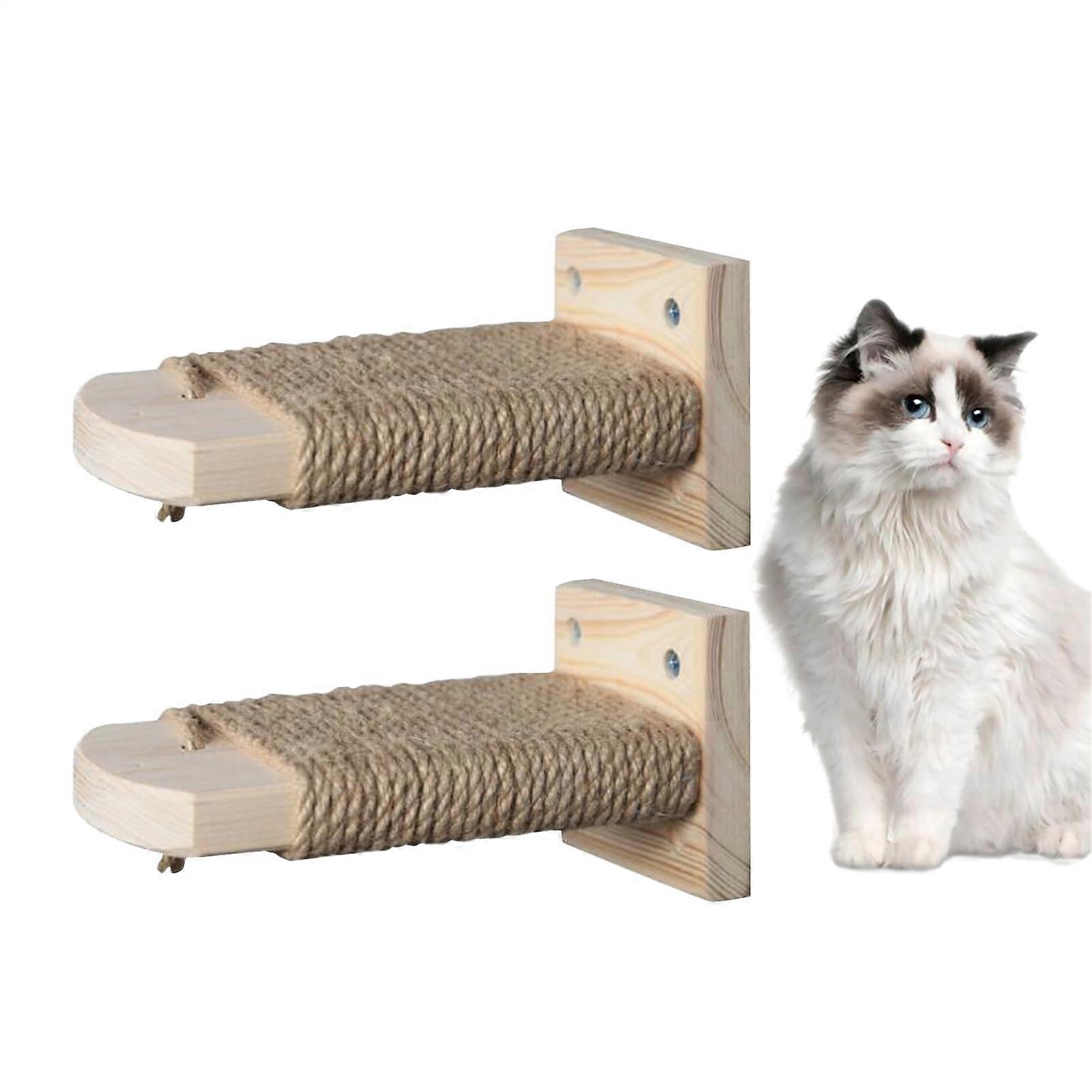 Cat Climbing Steps For Cage Wall Shelves For Senior Cat Set Of 2 Space Saving Pet Paw Grinding Stairs For Kitten