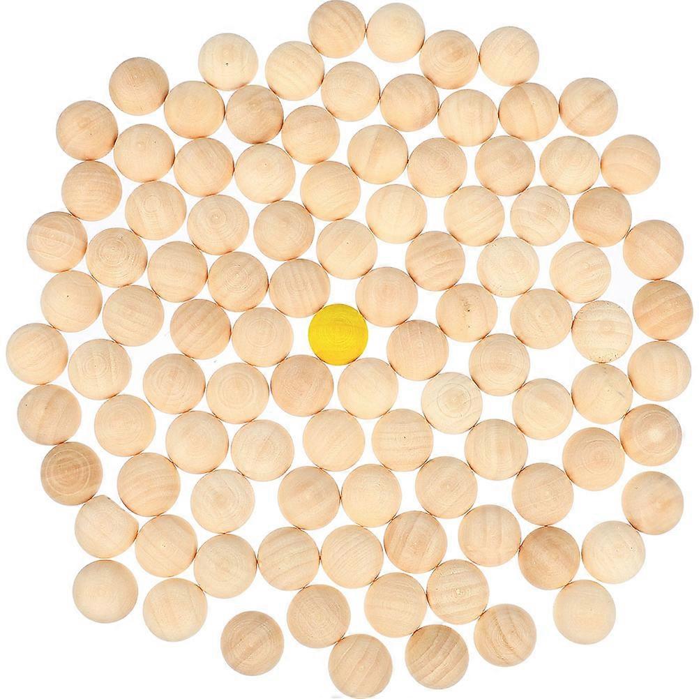 800 Pcs Hemisphere Wood Craft Balls Perfect For DIY Decoration Suitable For Students And Artists In Beige Shade