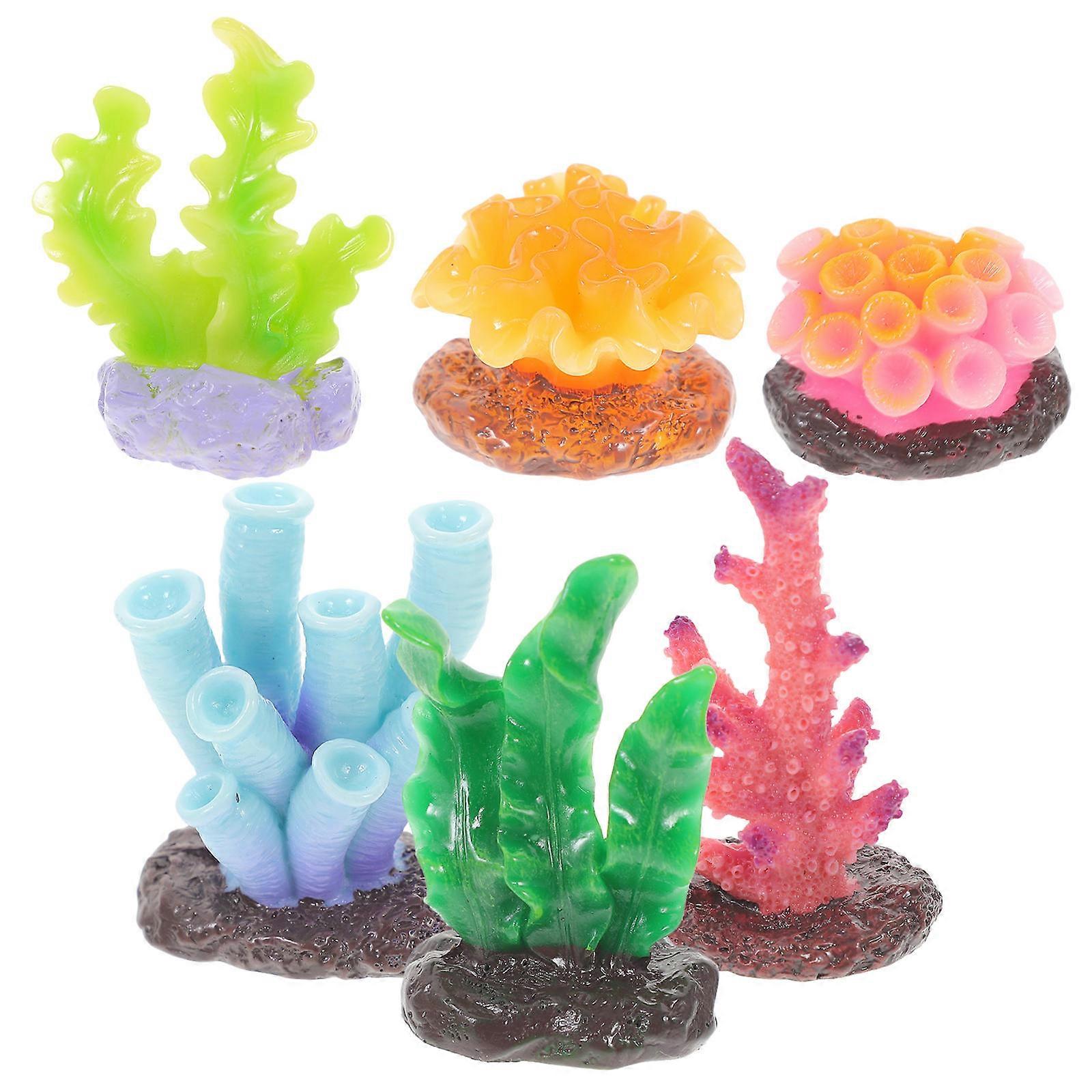Fish Tank Coral Reef Decorations Resin Simulation 24 Pieces