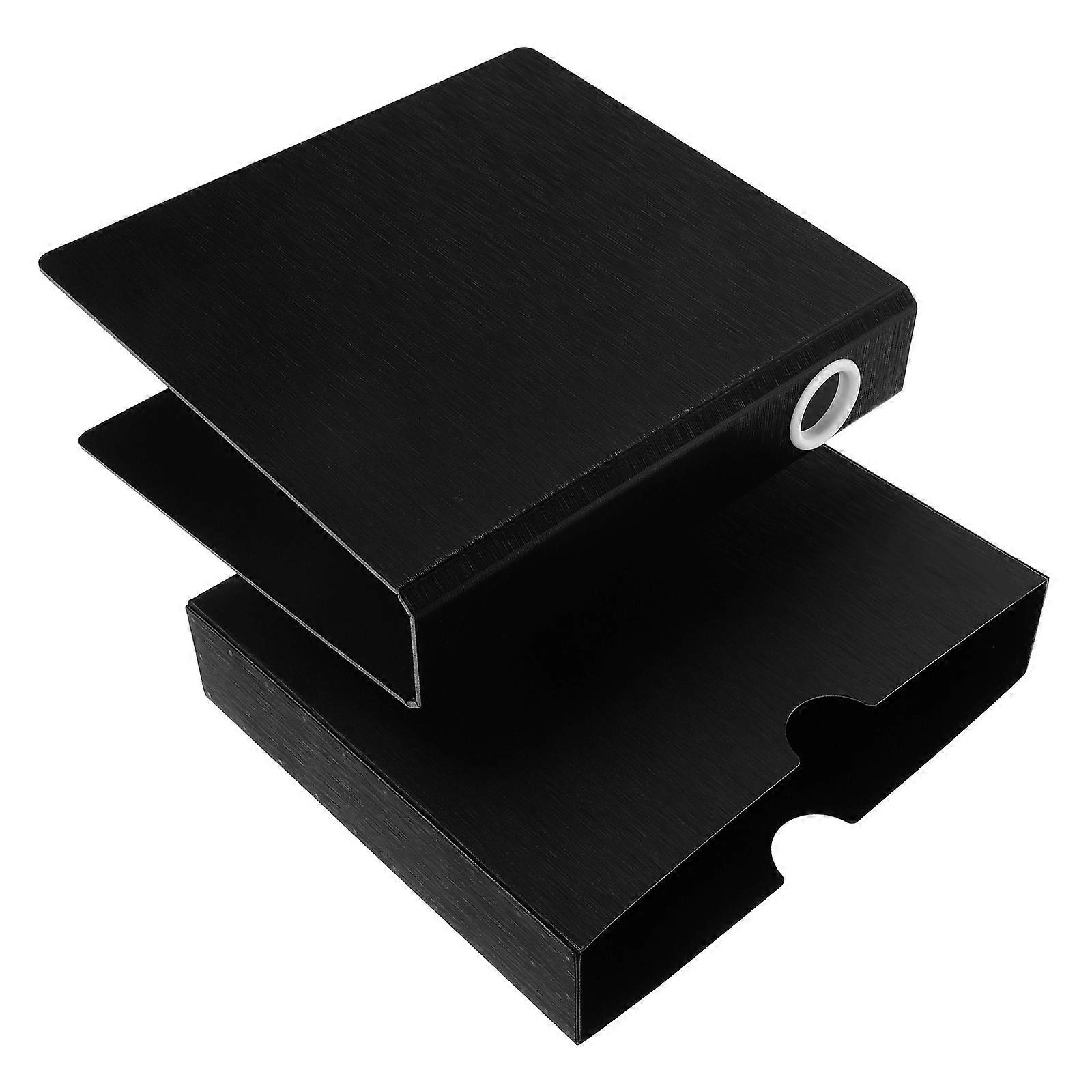 Photo Card Binder Cover 2-Ring Binder for Office Use and Professional Presentations in Black Made of Pp with Built-in Divider 1Pcs