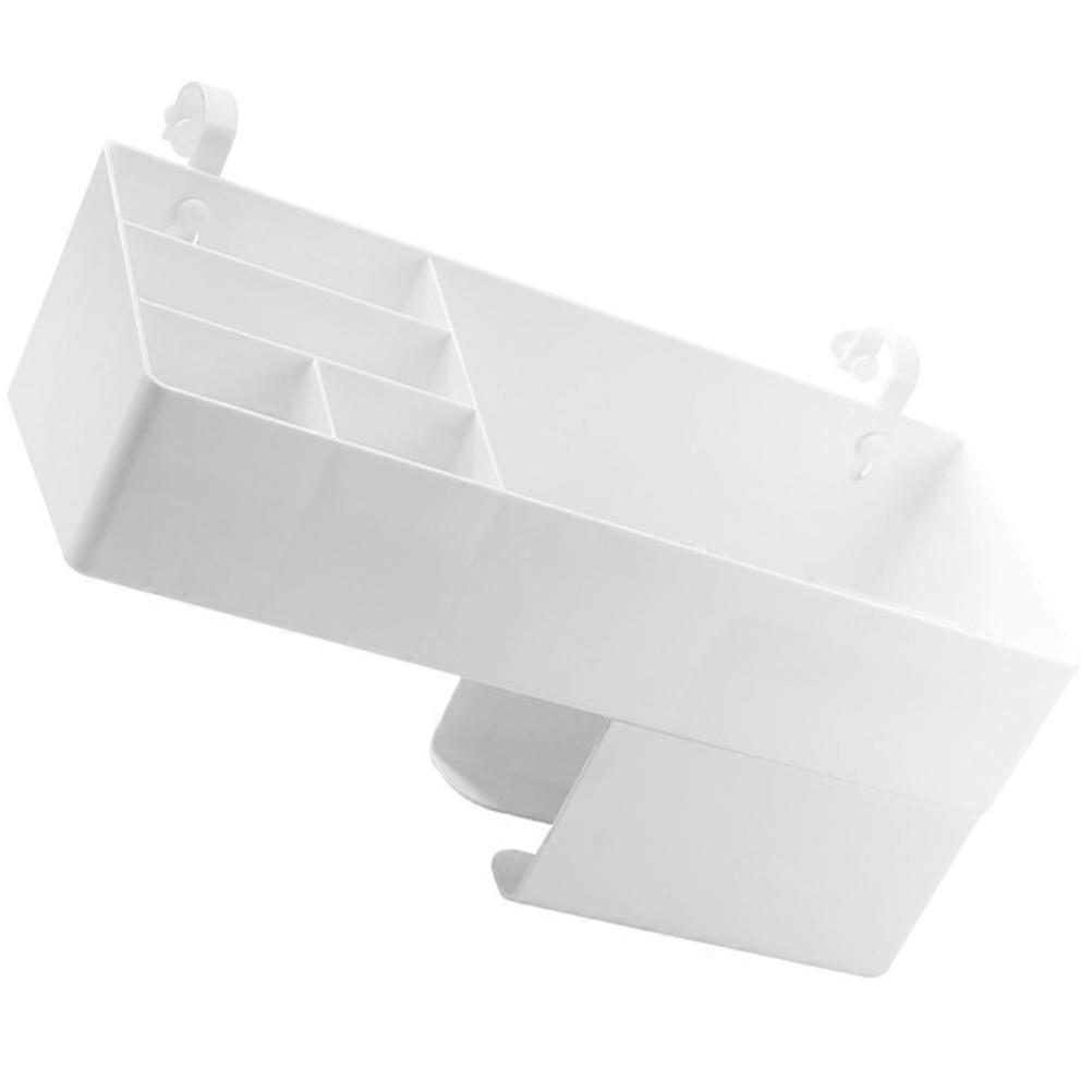 Cosmetics Holder 2Pcs Hanging Organizer For Office Supplies In White Color Designed To Provide Practical Storage Solutions While Saving Space