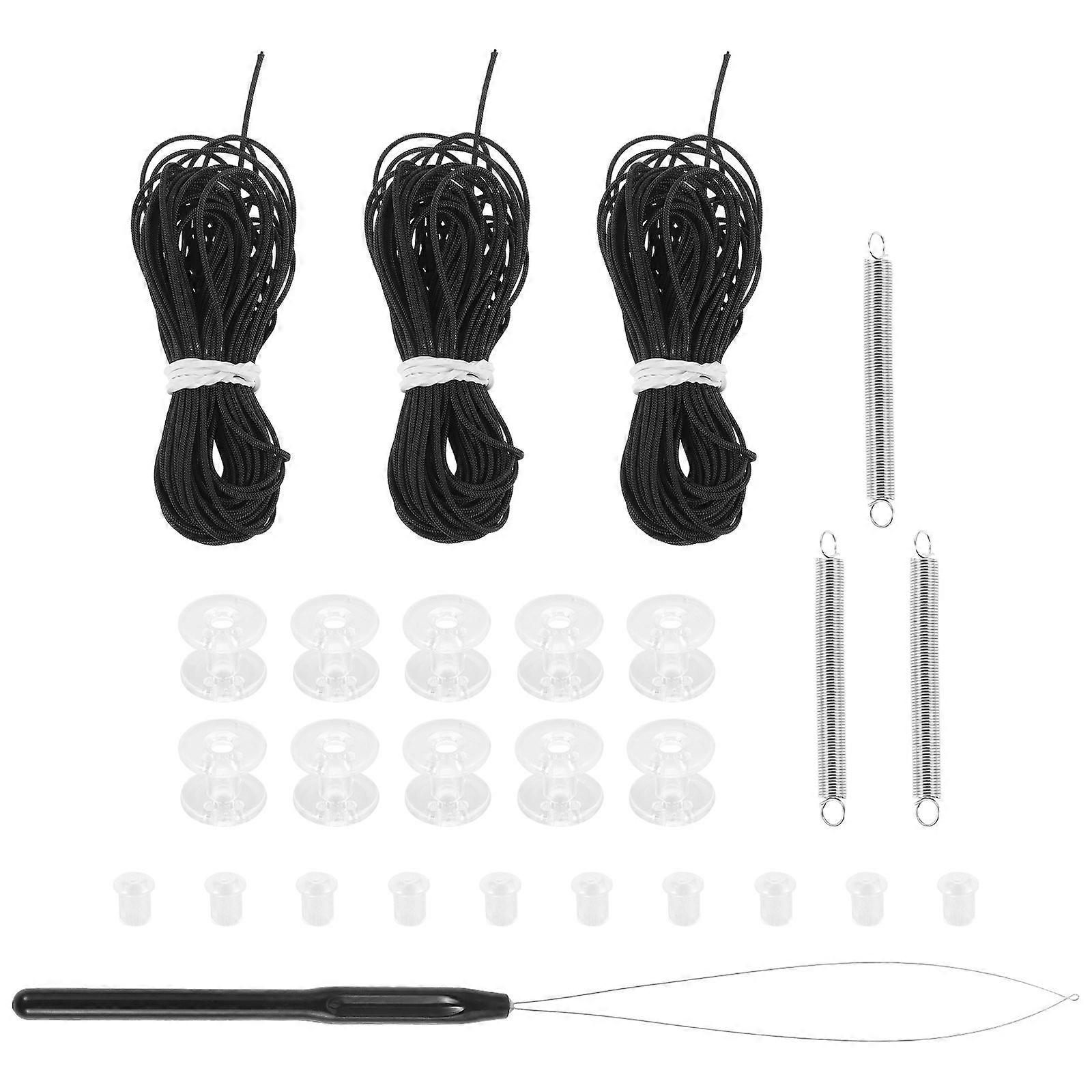 2Set Rv Pleated Shade Repair Kit For RV And Camper Occasions Simple Design Black Plastic Nylon Repair