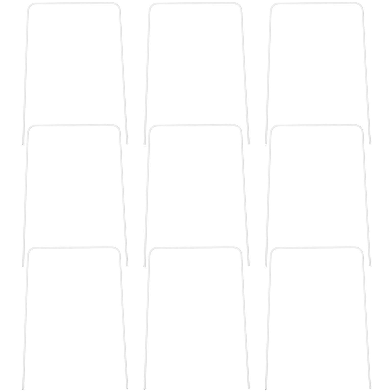 Outdoor Croquet Gate White Iron Wickets Replacement for Lawn Games 45 Pieces