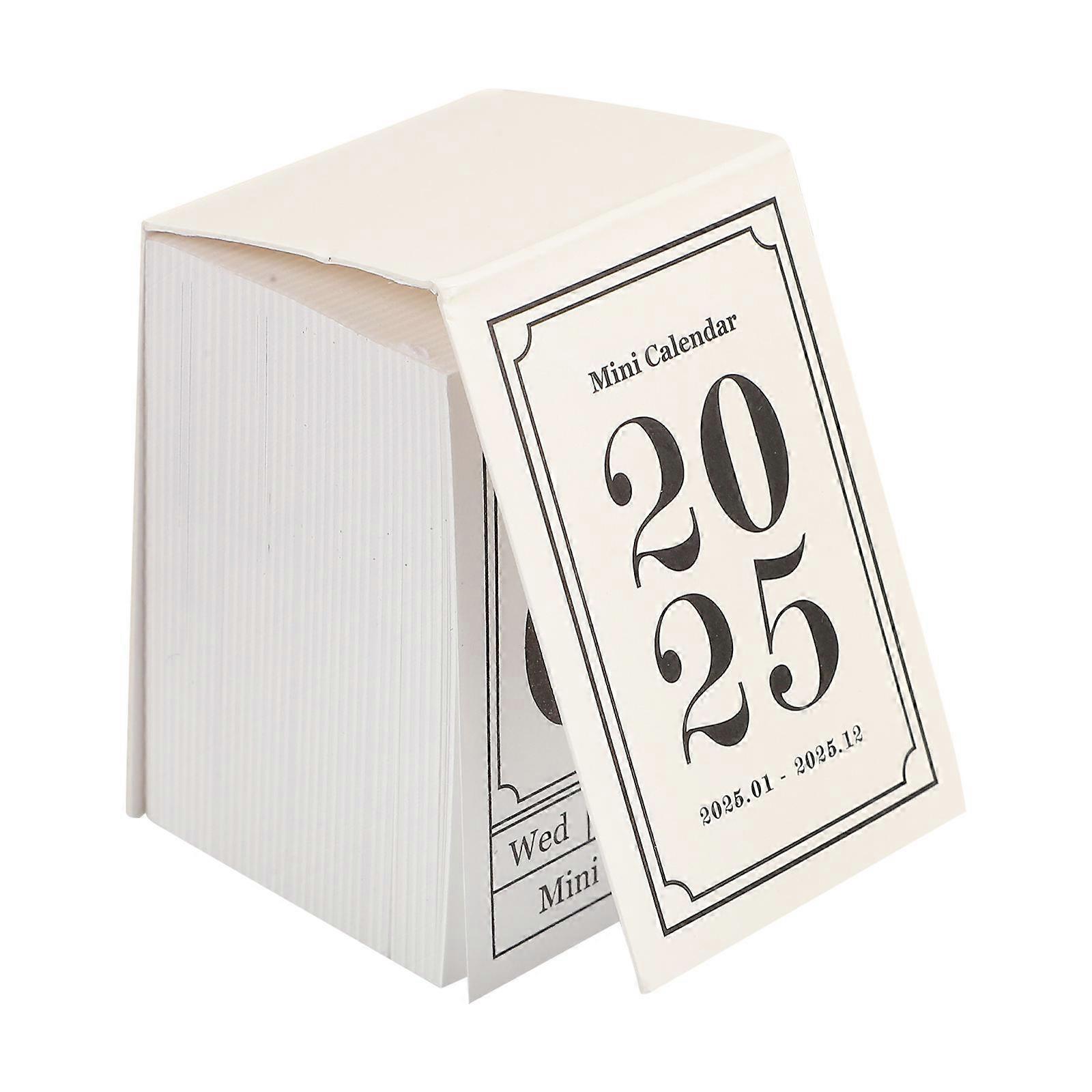 2025 Calendar Home Desk Calendar for Countdown Use 5Pcs Tearable Vintage Style