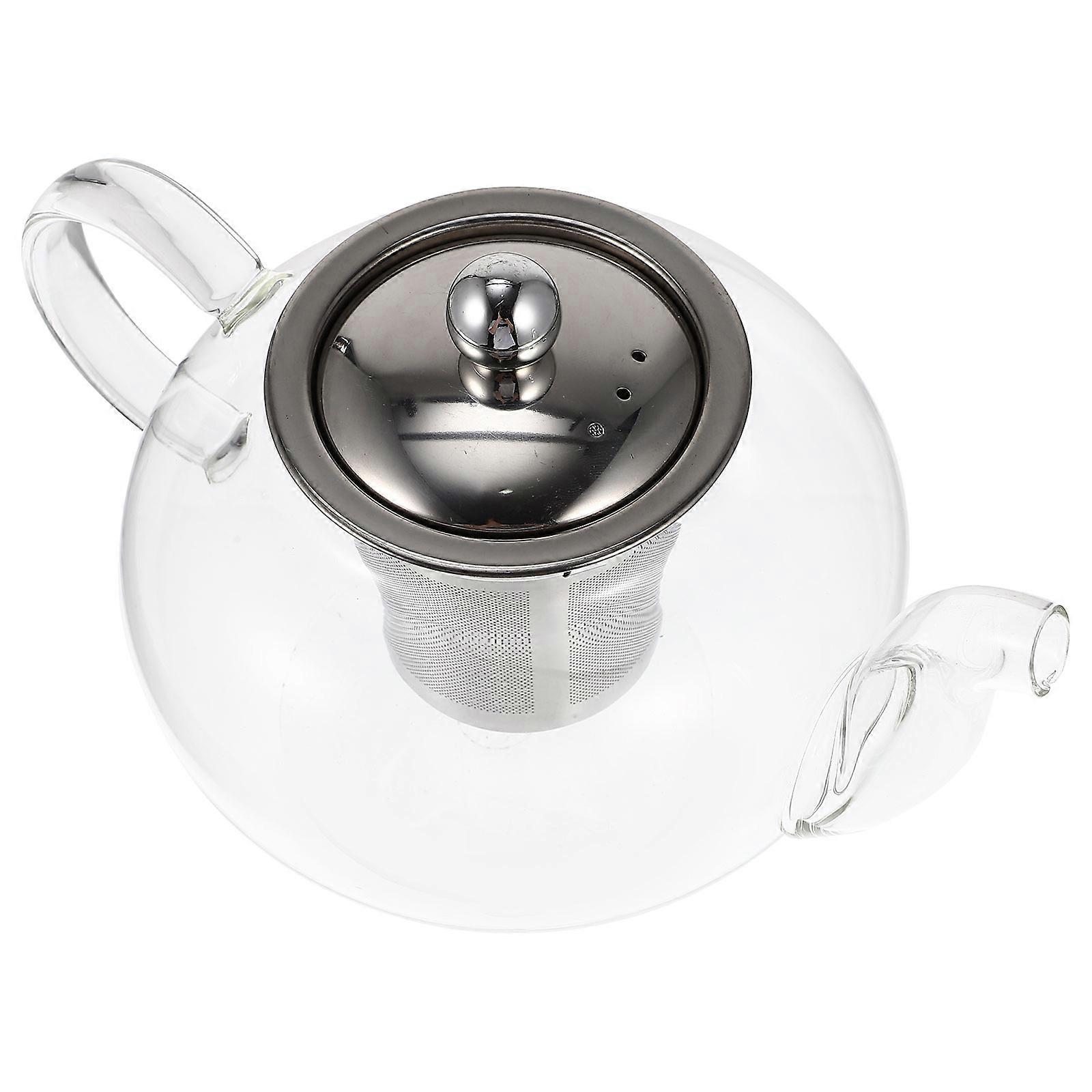 Transparent Glass Teapot with Infuser Portable Tea Kettle 3Pcs for Home
