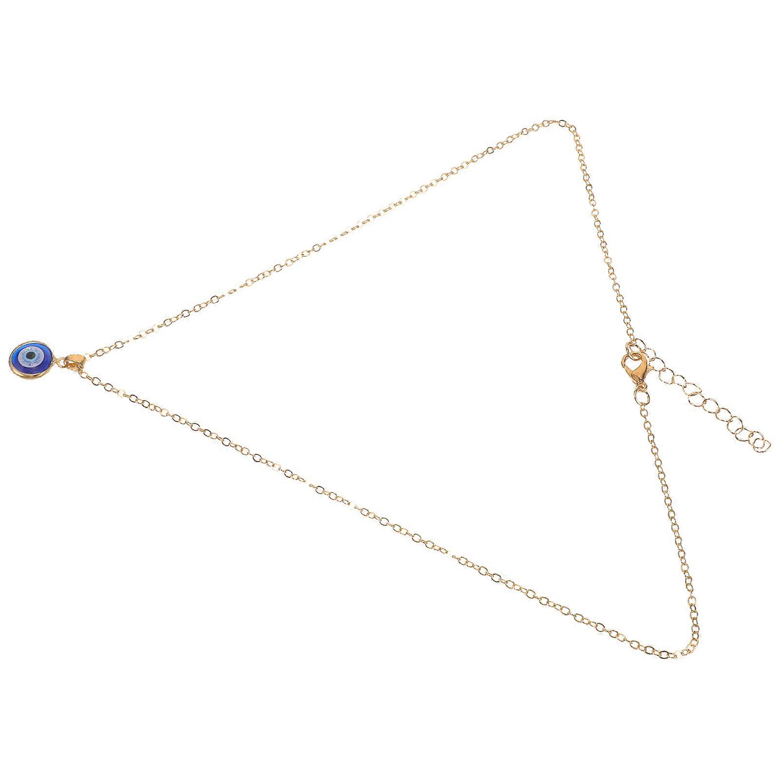 Evil Eye Charm Neck Chain Style for Negative Protection 3Pcs Blue