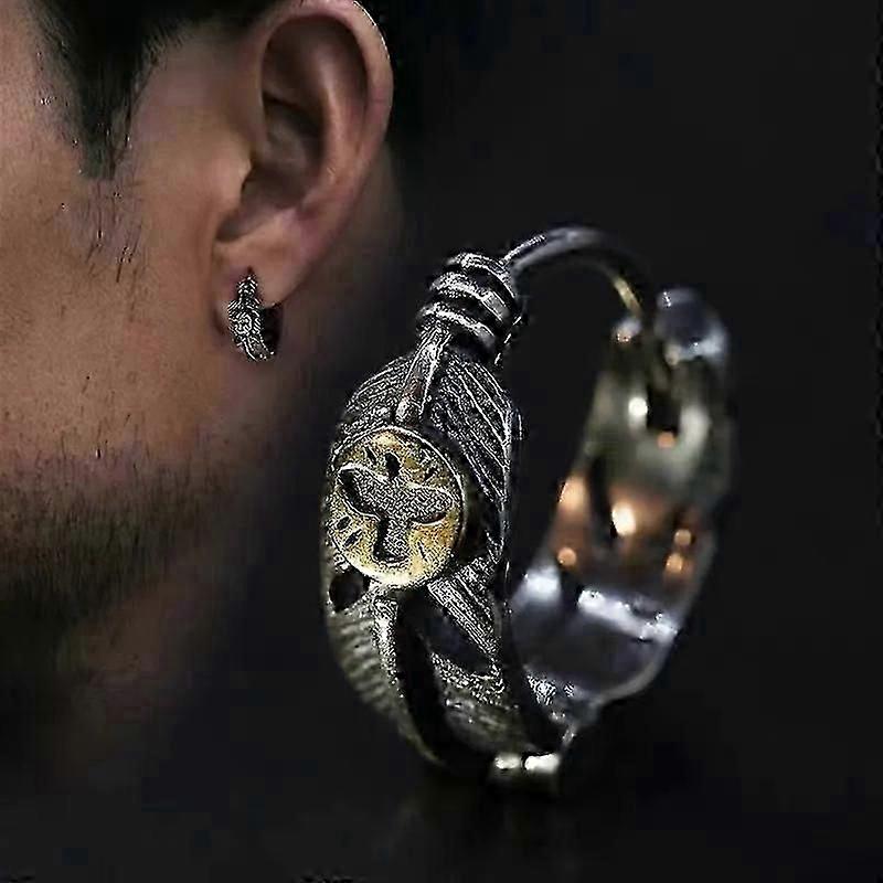 العصرية الهيب هوب النحاس النسر ريشة الأقراط سحر الرجال والنساء الشارع بارد روك حزب المجوهرات الهدايا