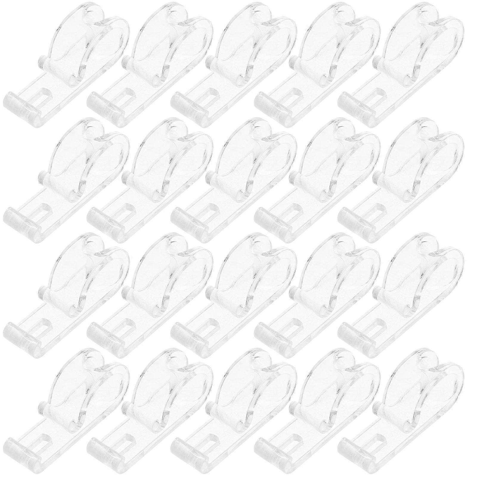 Roller Blind Fixation Hook 30Pcs Curtain Chains Safe To Use Transparent Long-term Reusable Home Decoration