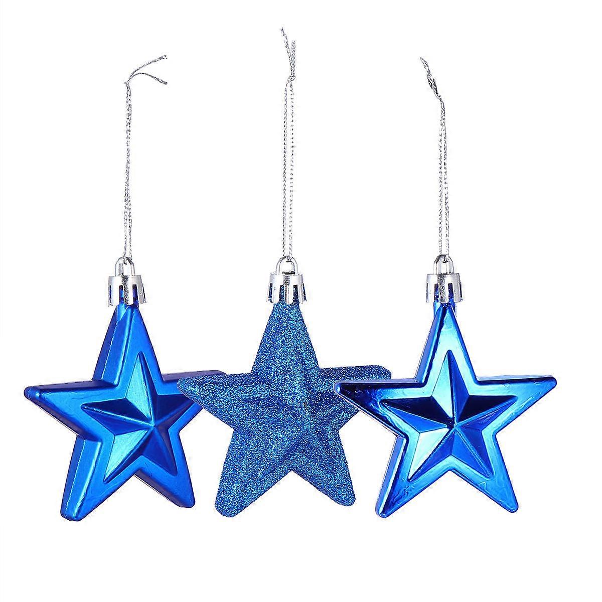 Christmas Tree Hanging Plastic Star Decor for Decoration 54Pcs