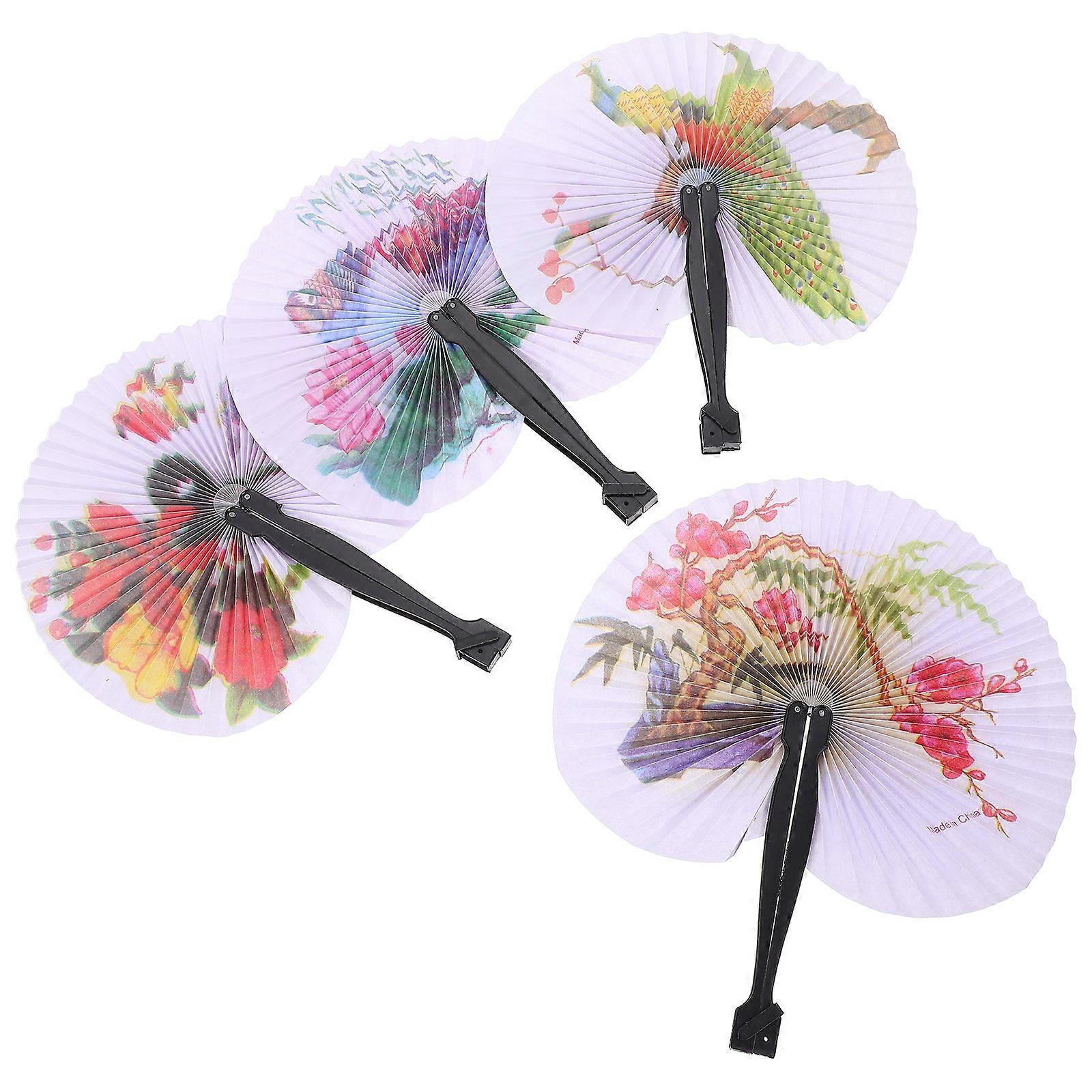 Chinese Style Fan Lightweight Folding Paper Fans for Daily Use 40Pcs