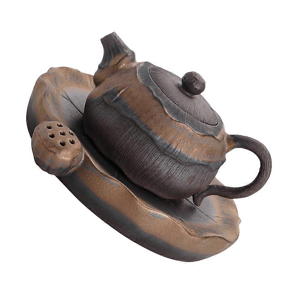 Ceramics Tea Kettle Japanese Style Teapot for Storage 2Sets Office Use