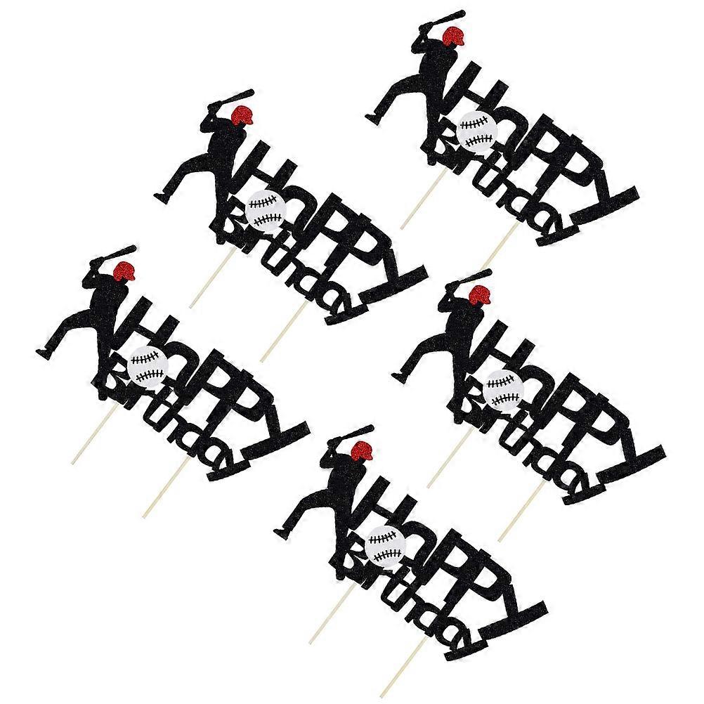 Baseball Cake Toppers for Party Decoration 15Pcs Pack