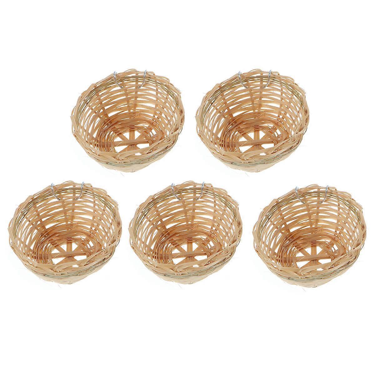 Handmade Bamboo Nest for Birds 15Pcs Hanging Bird Nest for Cage Use