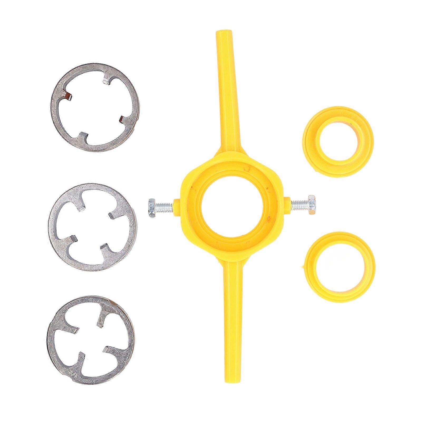 6PCS Set Thread Maker Tool Pipe PVC Threader Plumbing Tool with 1/2in 3/4in 1in NPT Dies