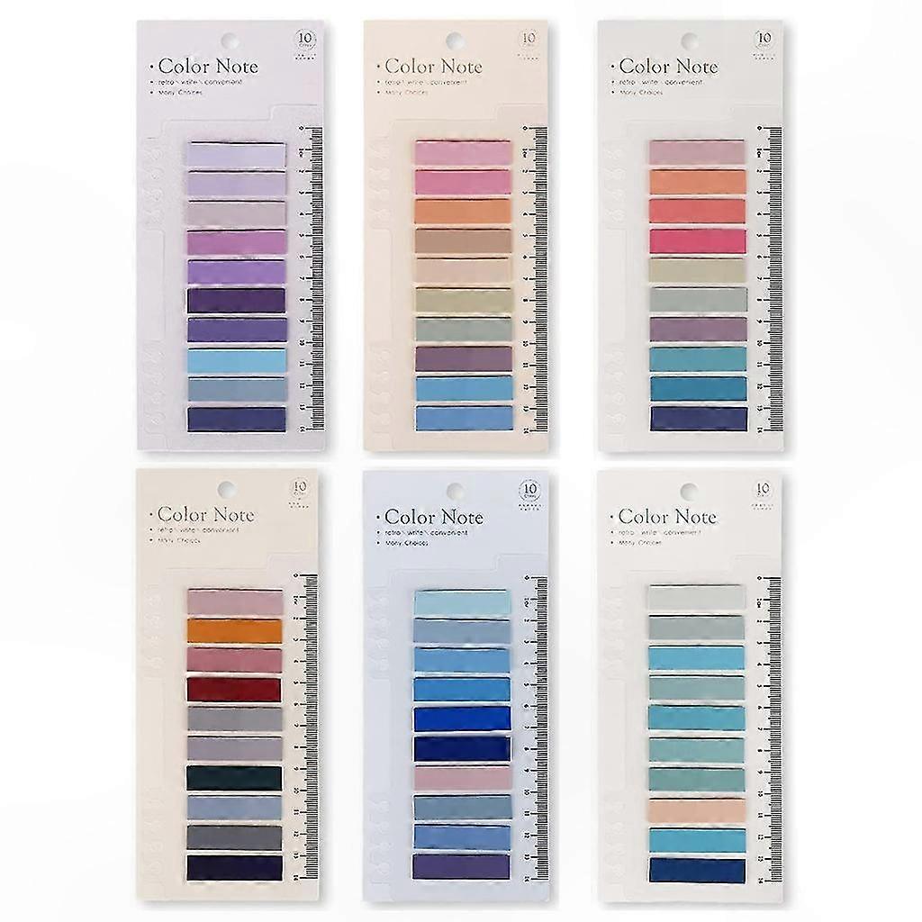1200 Sticky Tabs in 60 Morandi Colors, Page Markers for Books and Notes