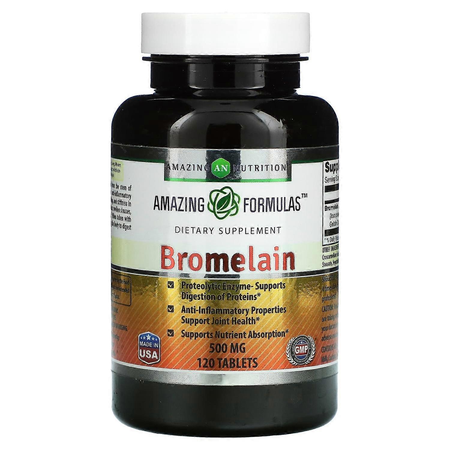 Amazing Nutrition, Bromelain, 500 mg, 120 Tablets