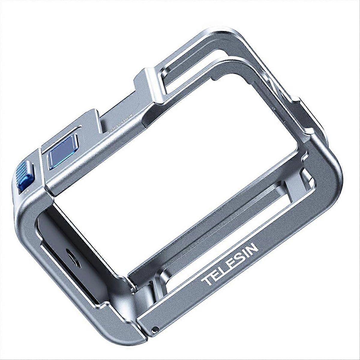 Ultra-Light Camera Cage for Action 5 Pro/4/ 3,Protective Cage with Cold Shoe,Shutter Button,Quick