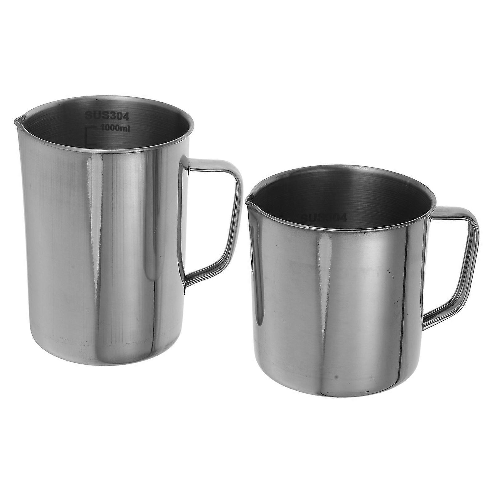 Stainless Steel Measuring Cups Experiment Measurement Cup with 6Pcs Set